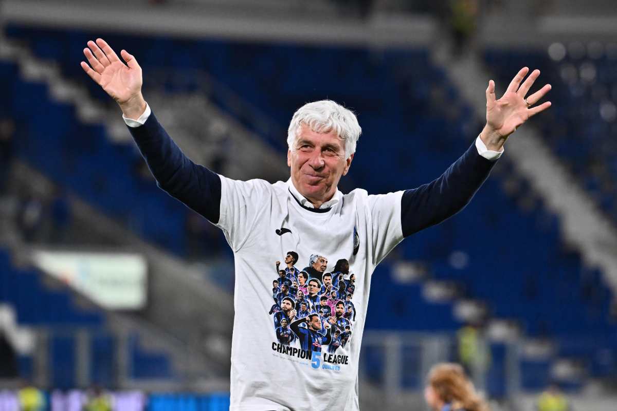 Gasperini saluta i tifosi a Bergamo