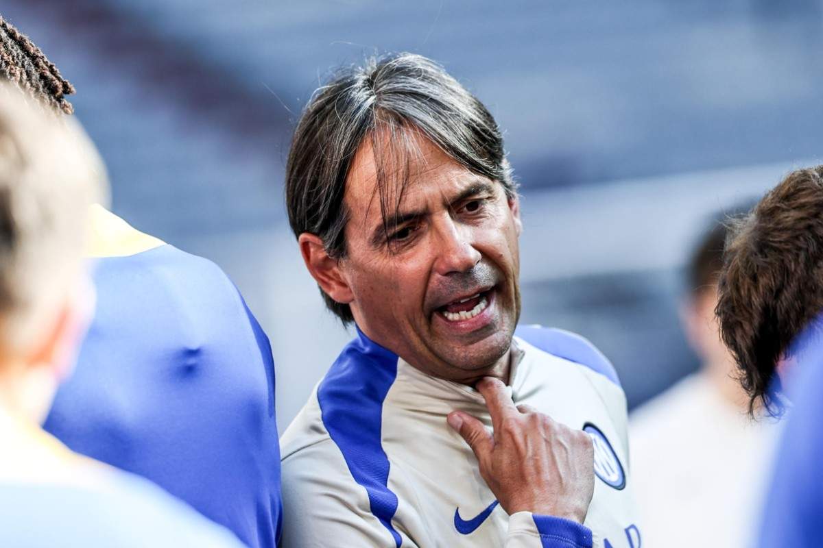 Simone Inzaghi allena la squadra a Monaco di Baviera