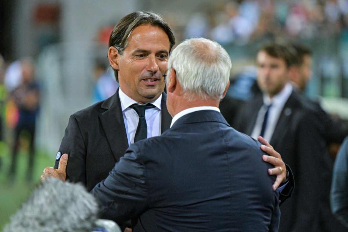 Inzaghi e Ranieri, tecnici di Inter e Roma, si salutano