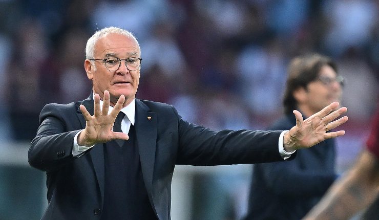 Ranieri dirigente della Roma in panchina