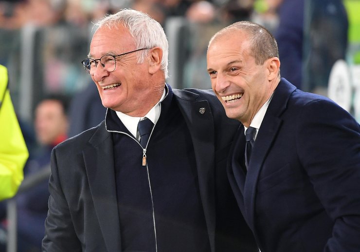 Ranieri e Allegri si salutano allo Stadium