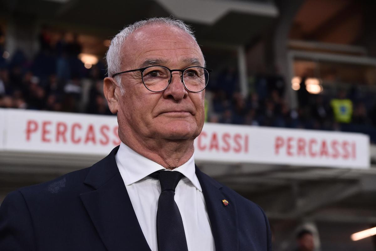 Il tecnico della Roma, Claudio Ranieri, nel pre-partita Atalanta-Roma