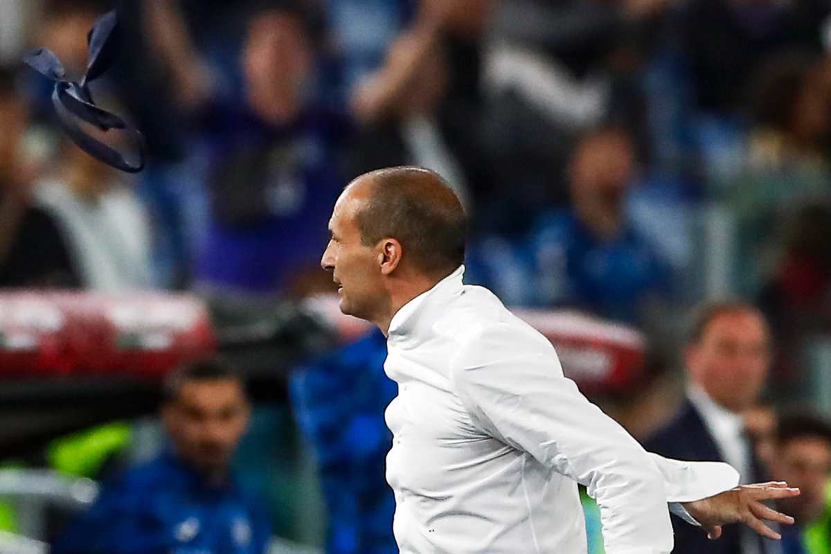 Un arrabbiatissimo Massimiliano Allegri