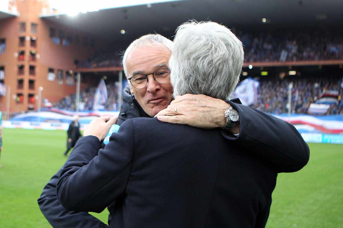 Gasperini e Ranieri si abracciano