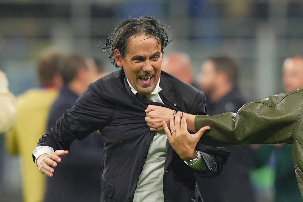 L'irrefrenabile gioia di Simone Inzaghi, tecnico dell'Inter