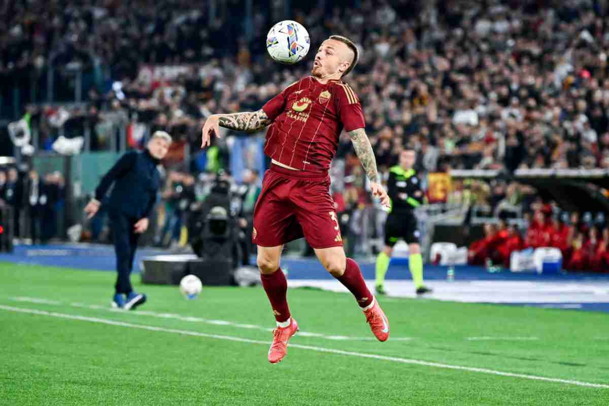 Angelino in campo all'Olimpico