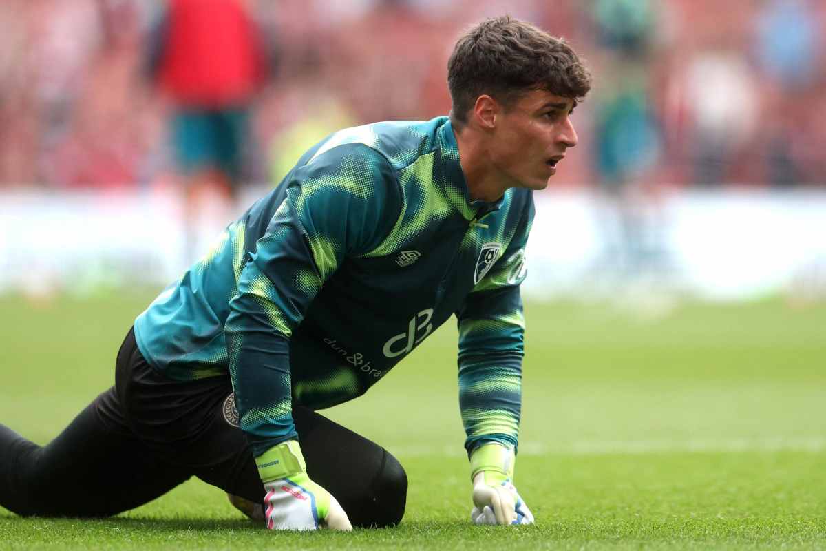 Kepa durante il riscaldamento