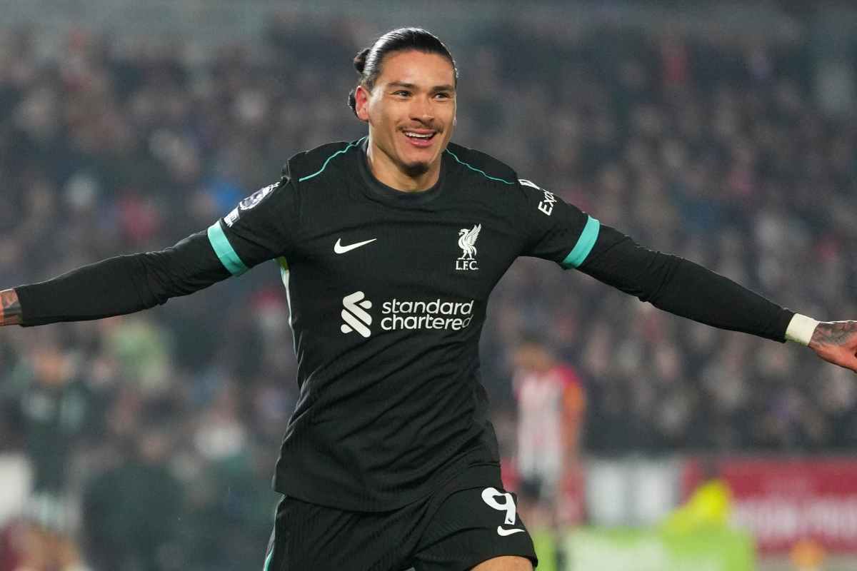 Tutta la gioia di Nunez dopo il gol