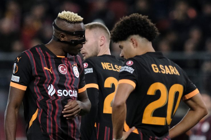 Victor Osimhen, attaccante in prestito al Galatasaray e di proprietà del Napoli