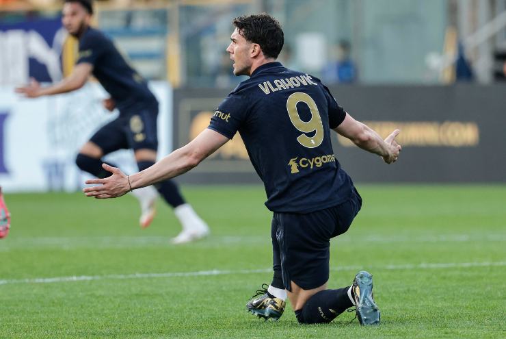 L'attaccante serbo della Juventus, Dusan Vlahovic