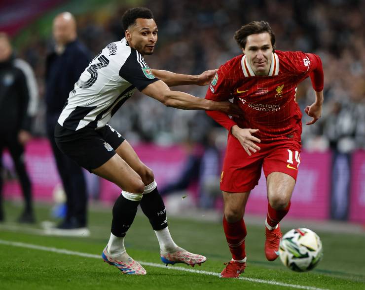 Federico Chiesa con la maglia del Liverpool