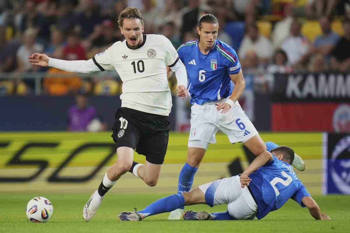 Ghilardi in azione contro la Germania nel corso dell'ultima edizione degli Europei Under 21