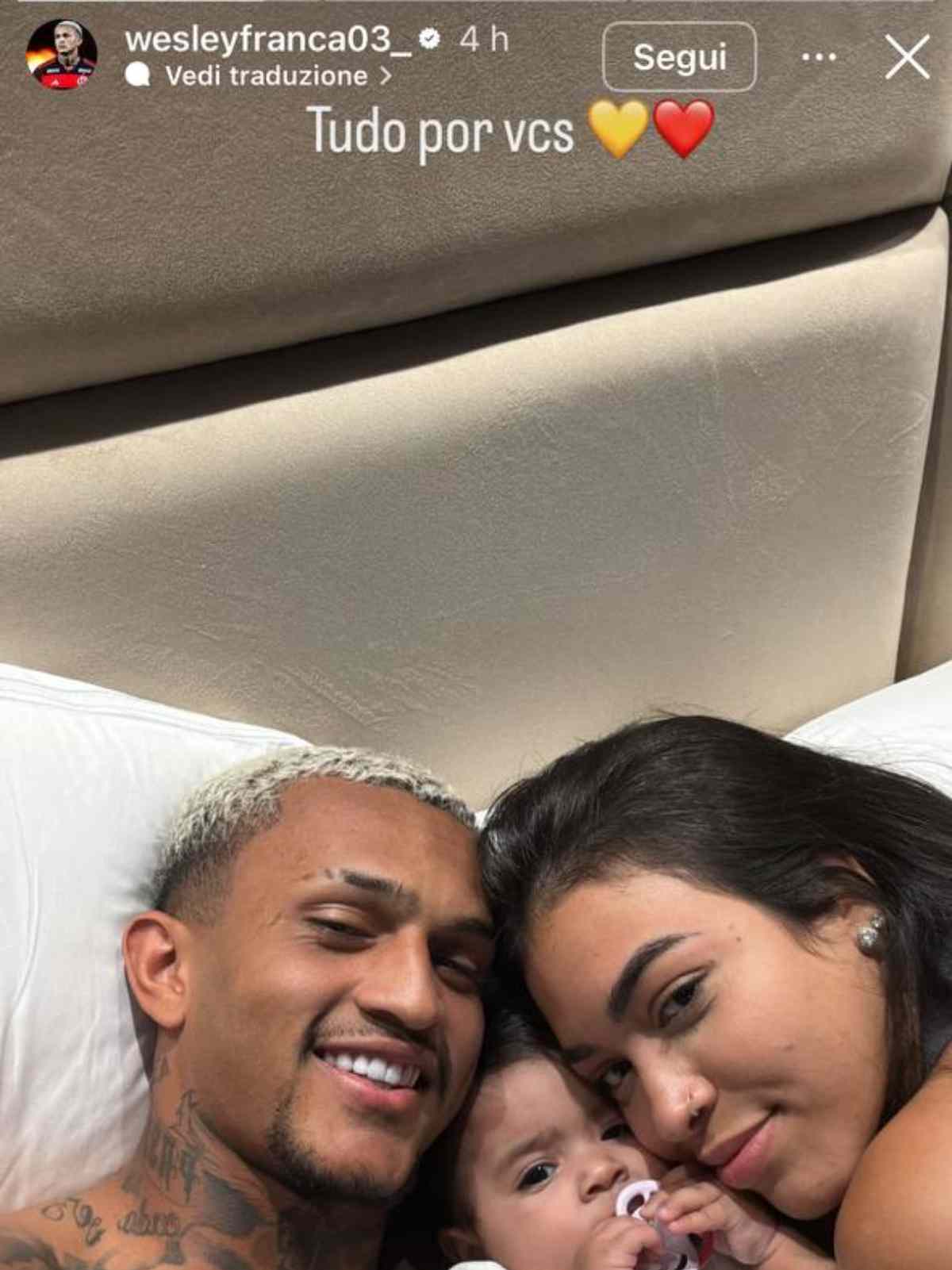 Wesley cn la sua famiglia 