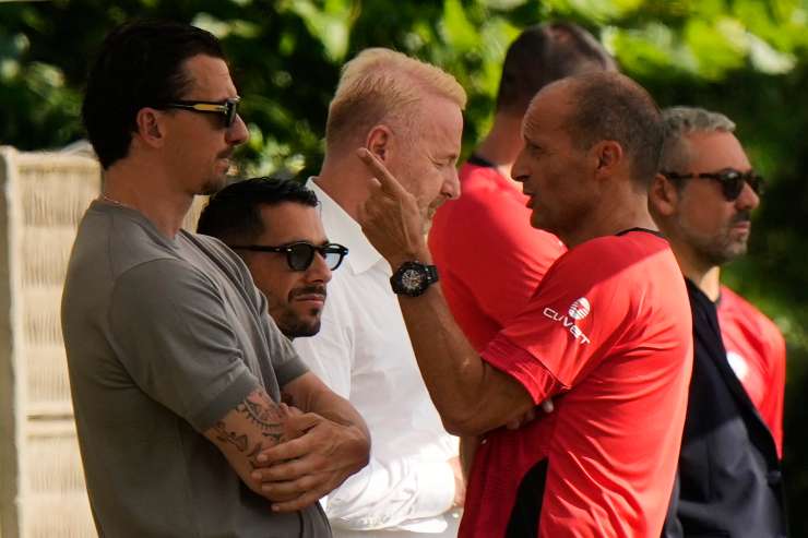 Allegri a colloquio con Ibrahimovic