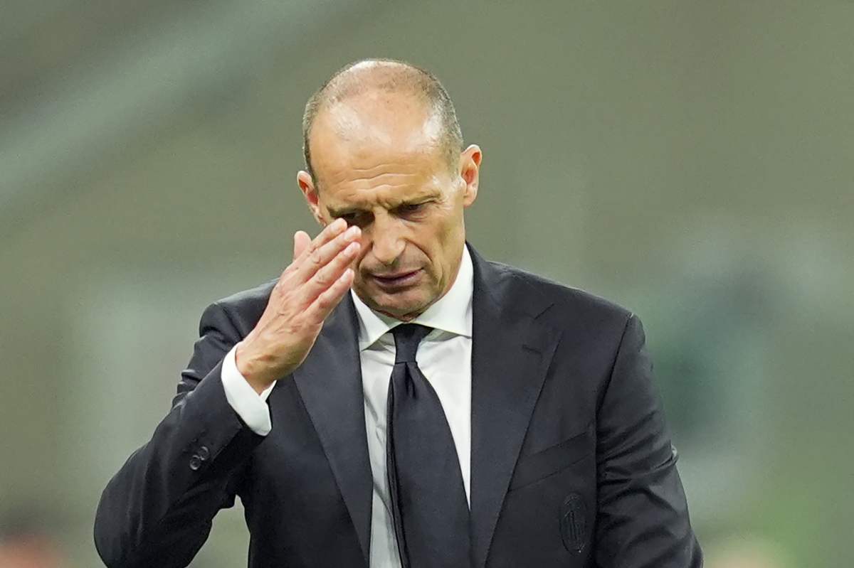 Allegri sconsolato in primo piano