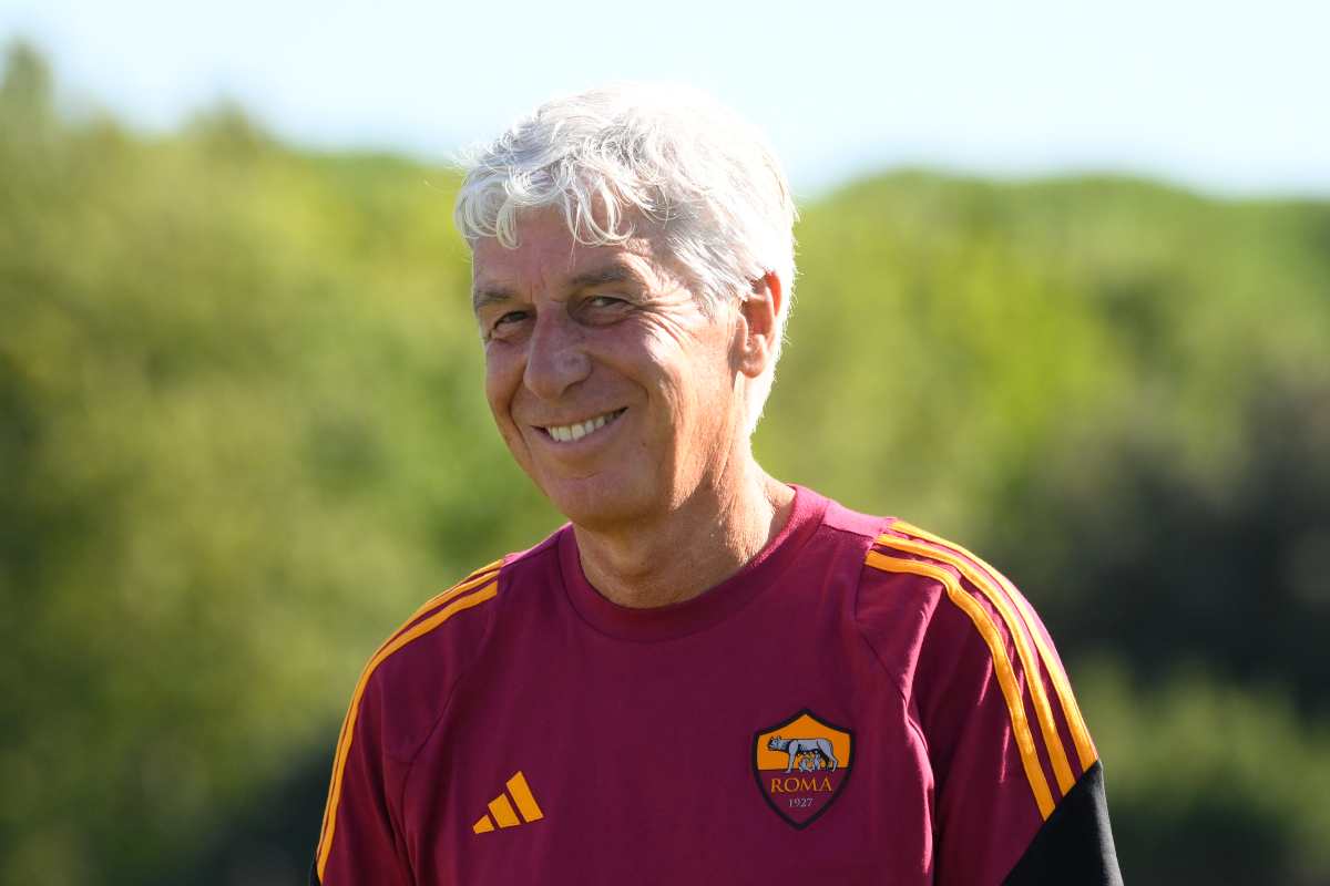 Gasperini sorridente in quel di Trigoria