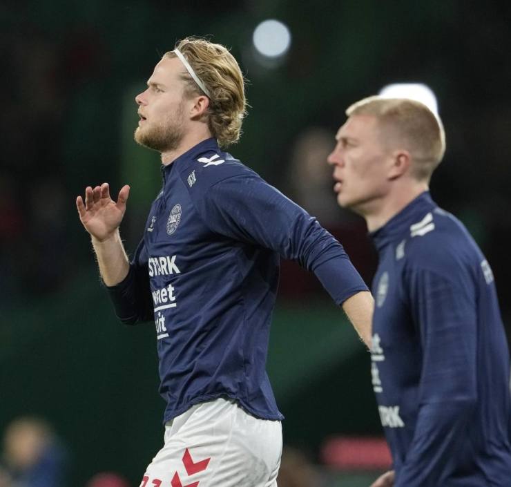 Il centrocampista danese dello Sporting Lisbona Morten Hjulmand