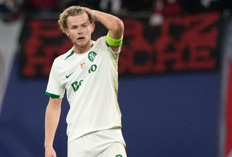 Il centrocampista danese dello Sporting, Morten Hjulmand,