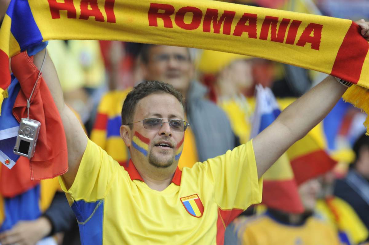 Tifoso Romania allo stadio 