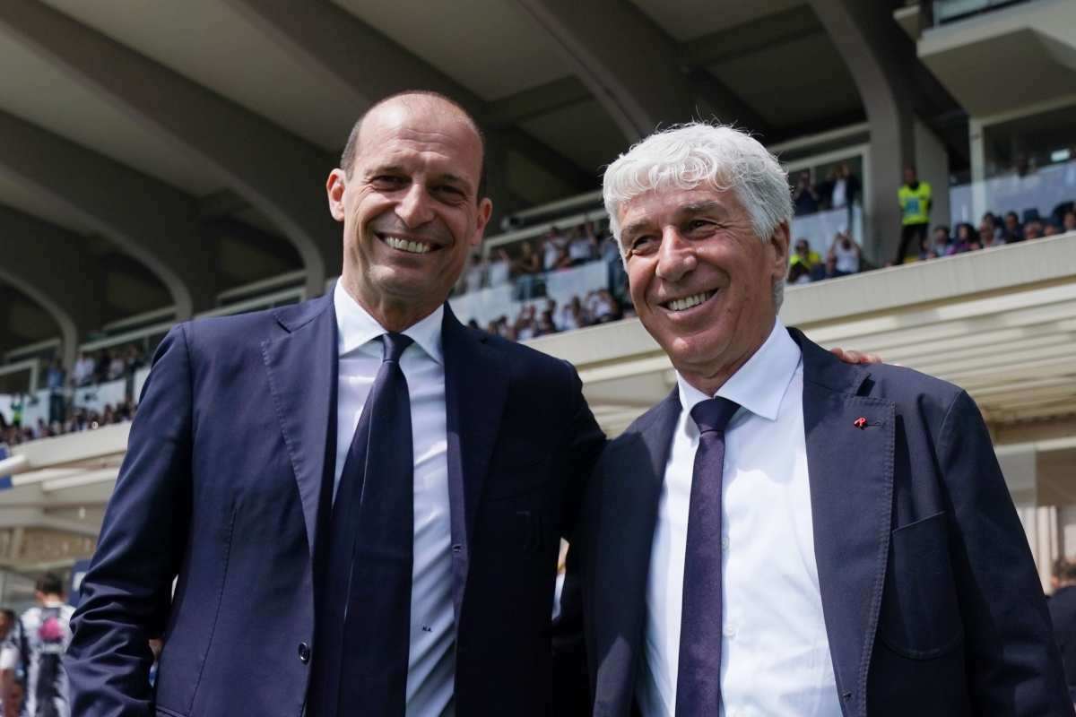 Allegri e Gasperini si abracciano