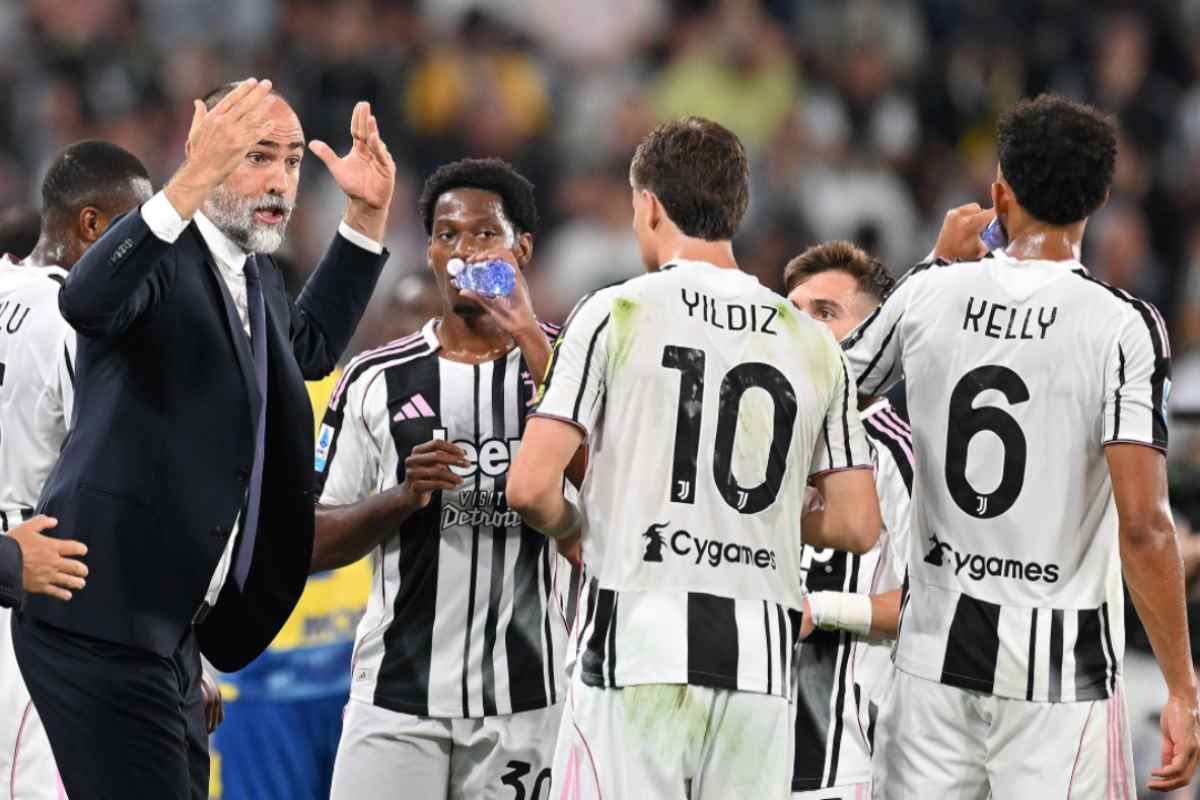 Tudor e i giocatori della Juventus