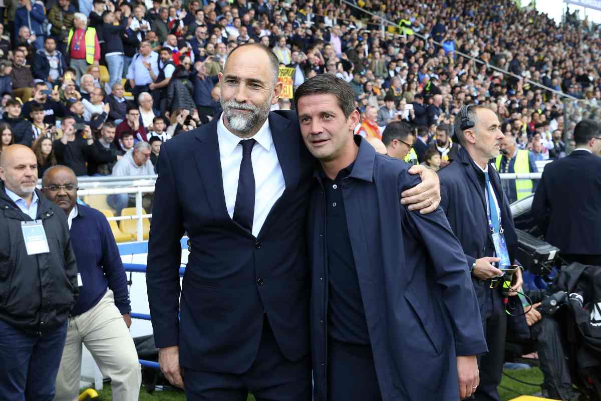 Tudor e Chivu prima di una gara 