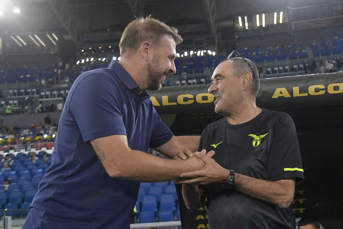 Zanetti e Sarri si salutano