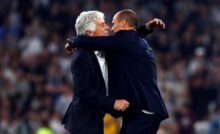 Gasperini e Allegri si abbracciano