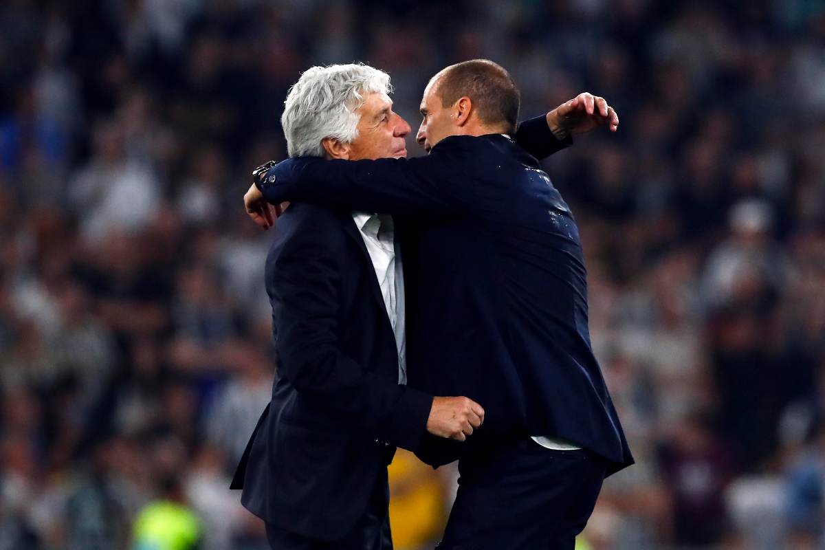 Gasperini e Allegri si abbracciano