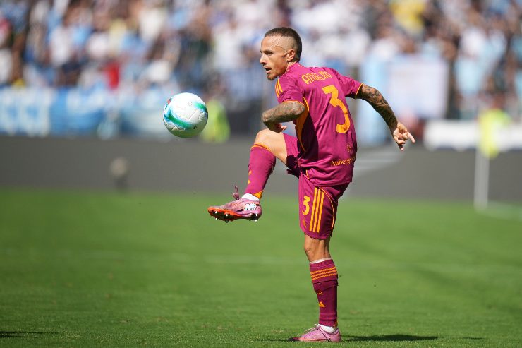 Angelino in azione con la Roma