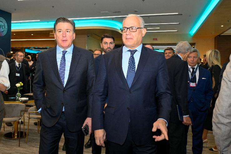 Friedkin insieme al sindaco di Roma Gualtieri