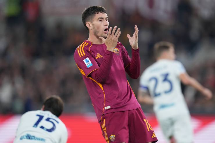 La reazione di Soulé dopo un gol mancato