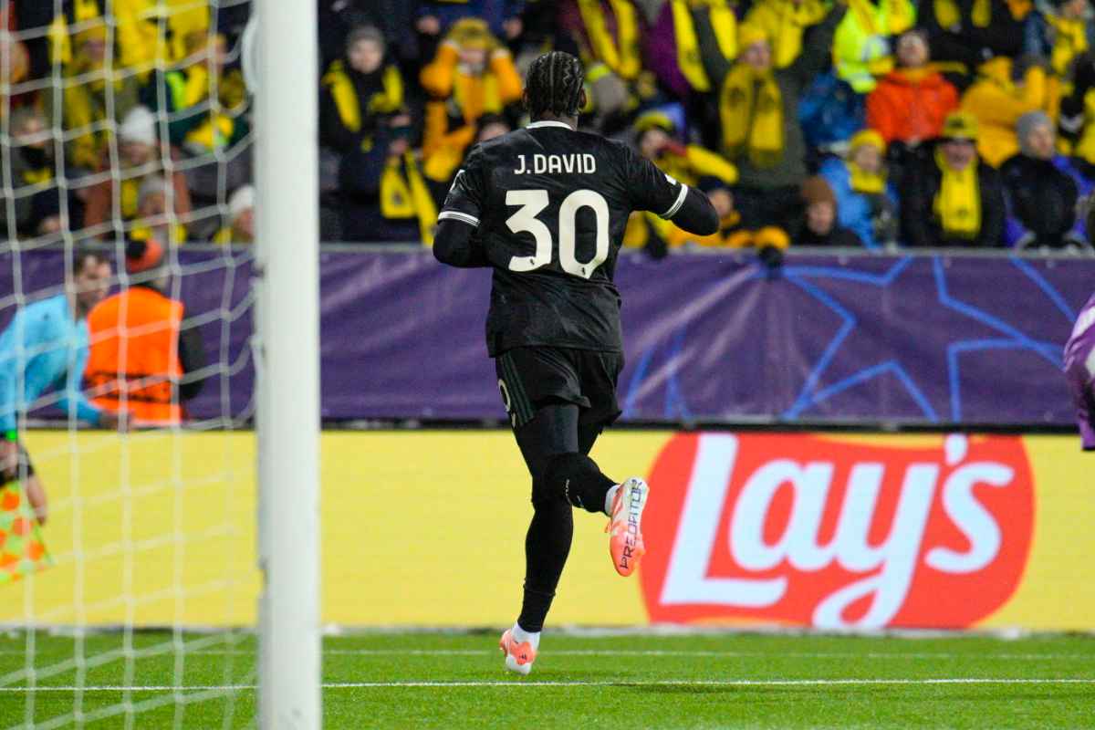 David esulta dopo il gol al Bodo