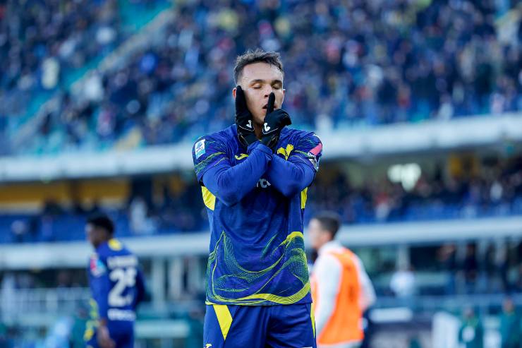 L'esultanza di Giovane dopo il gol