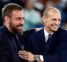 De Rossi e Allegri si abbracciano a bordo campo