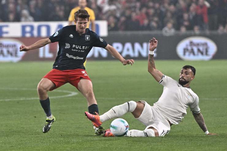 Frendrup anticipato da un intervento in scivolata di Castellanos