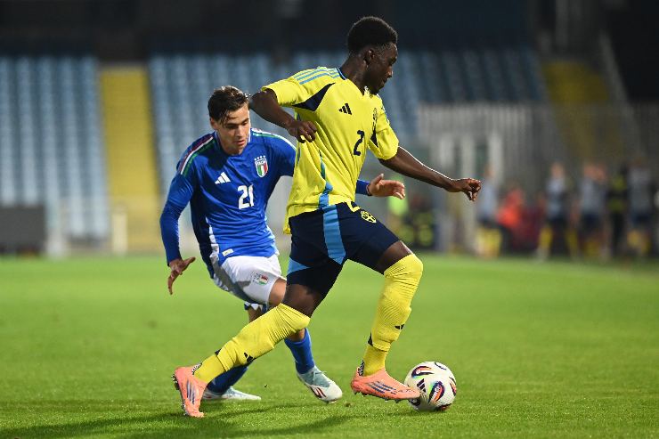 Pisilli con la maglia dell'Italia Under 21