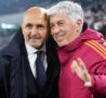 Spalletti e Gasperini posano per i fotografi