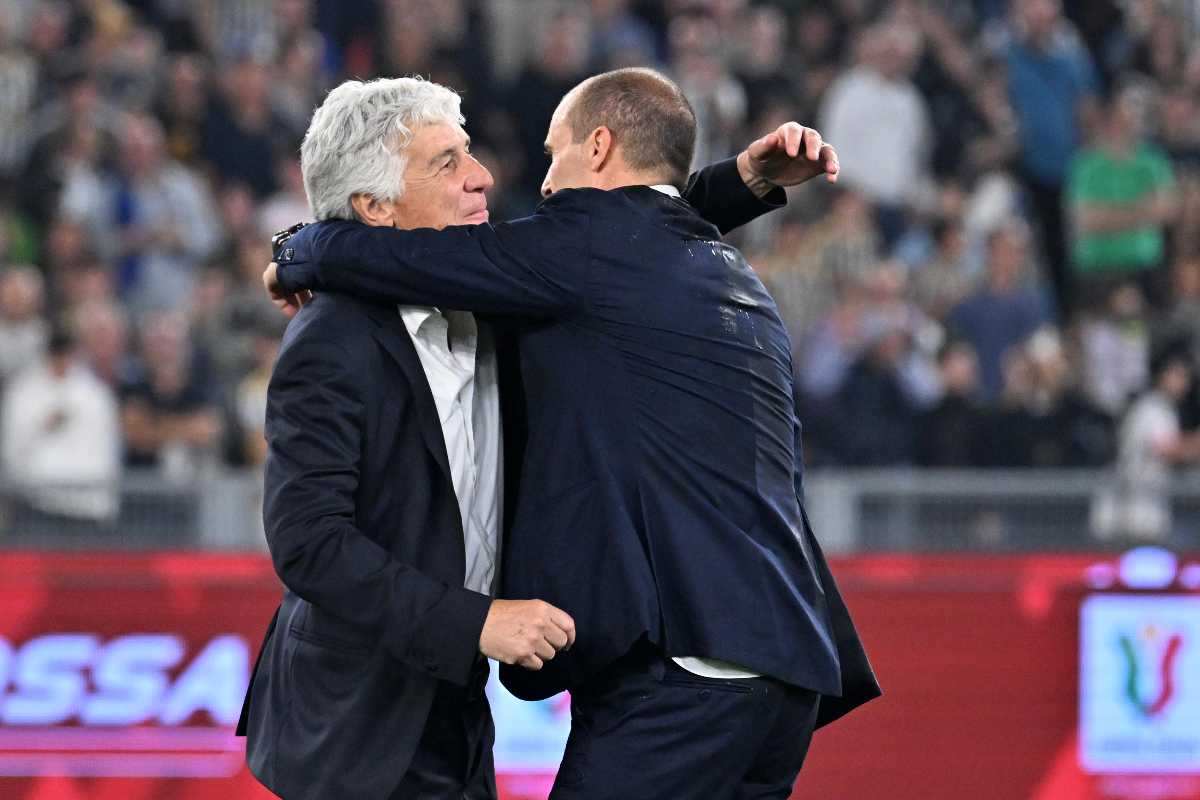 Gasperini e Allegri si abbracciano a fine partita