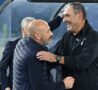 Italiano e Sarri si salutano a bordo campo