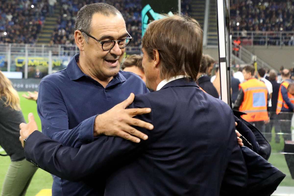 Sarri e Conte si salutano