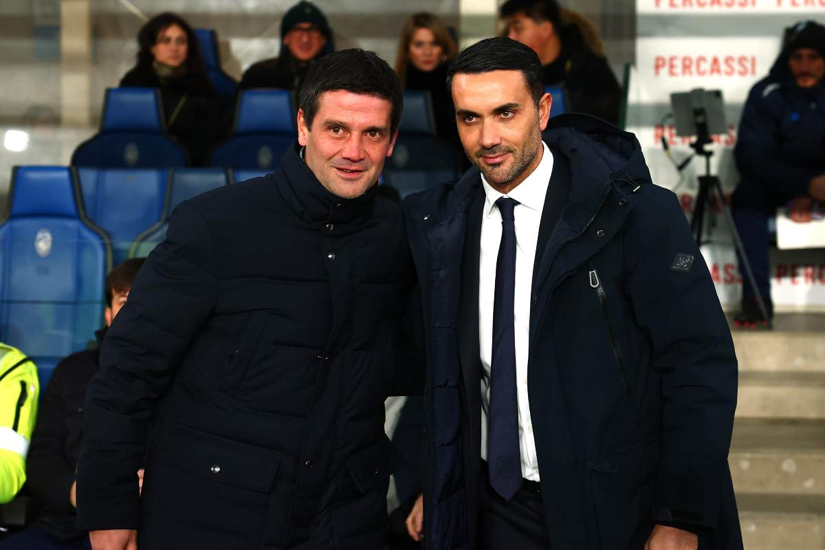 Chivu e Palladino posano davanti ai fotografi