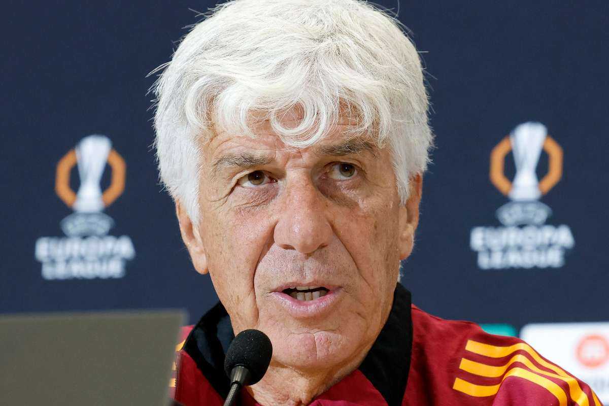 Gian Piero Gasperini in conferenza di Europa League