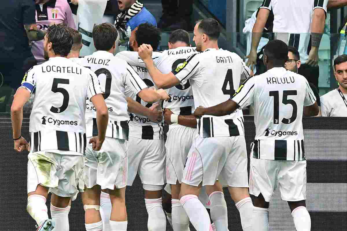 La Juventus esulta dopo un gol