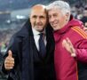 Spalletti e Gasperini salutano sorridenti i fotografi