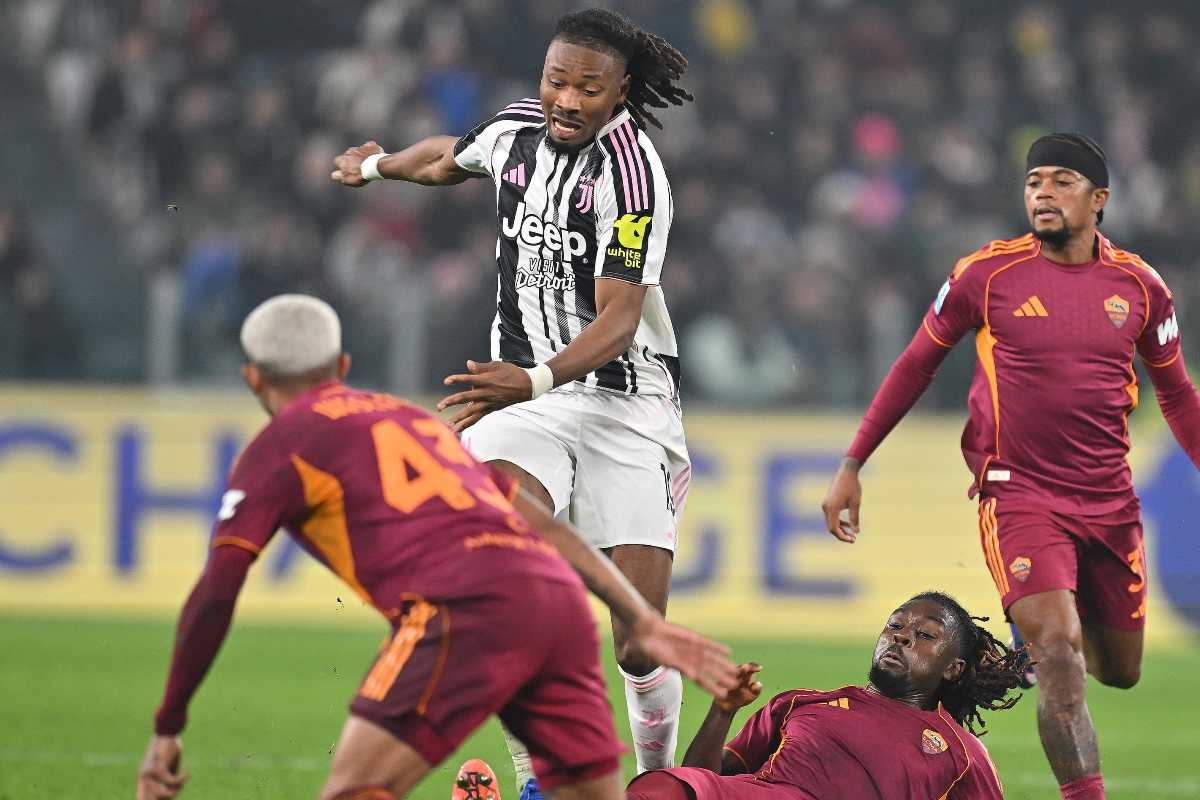 Thuram, Koné e Wesley durante Juve-Roma