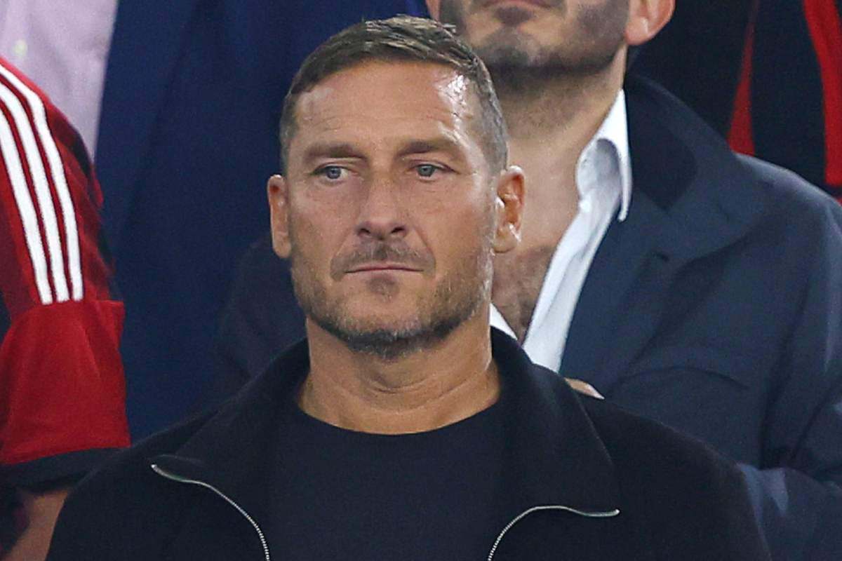 Francesco Totti sugli spalti dell'Olimpico