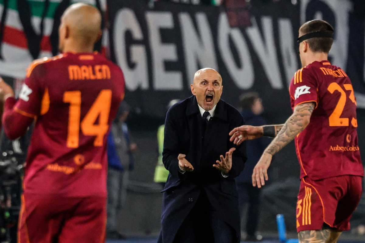Luciano Spalletti infuriato durante Roma-Juve