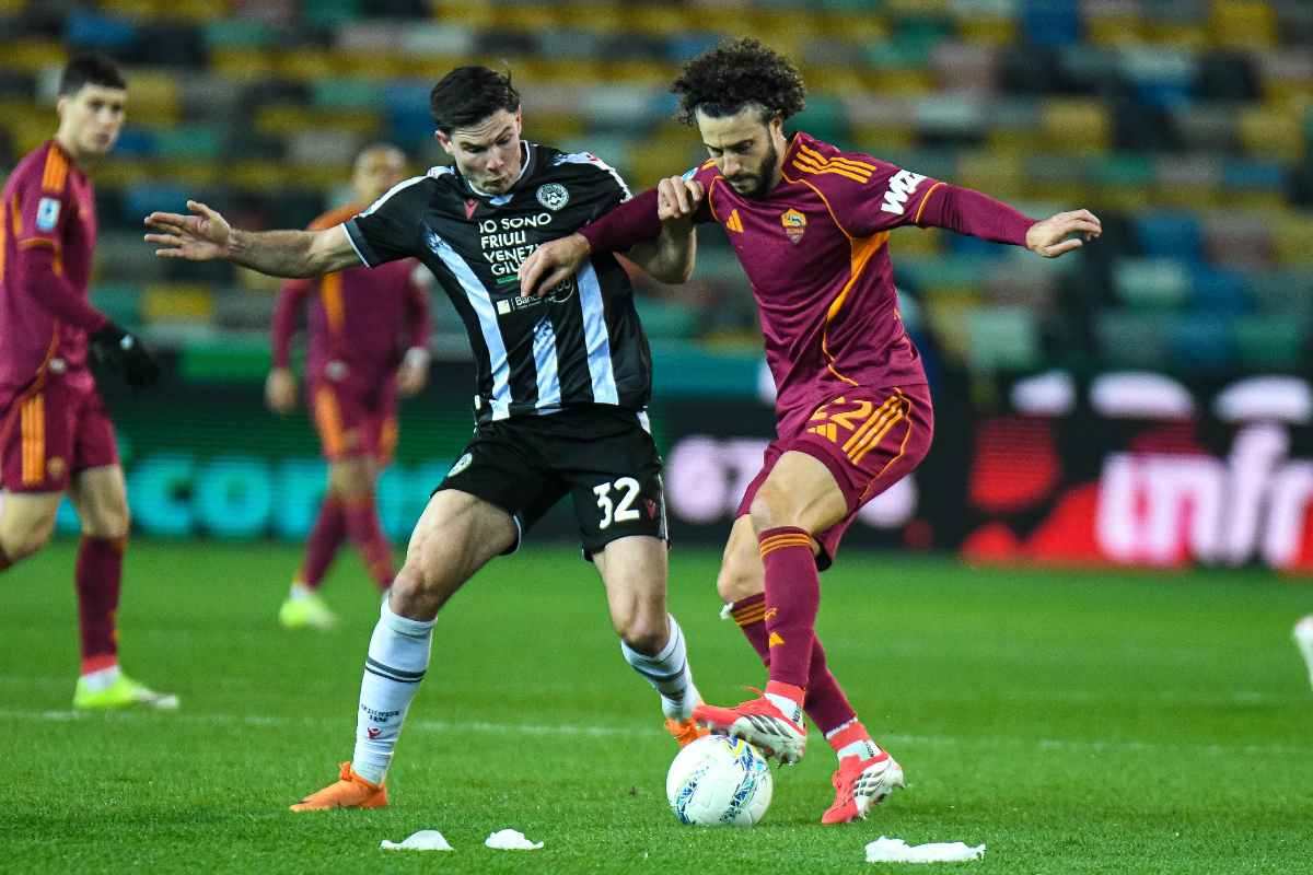 Mario Hermoso in azione contro l'Udinese