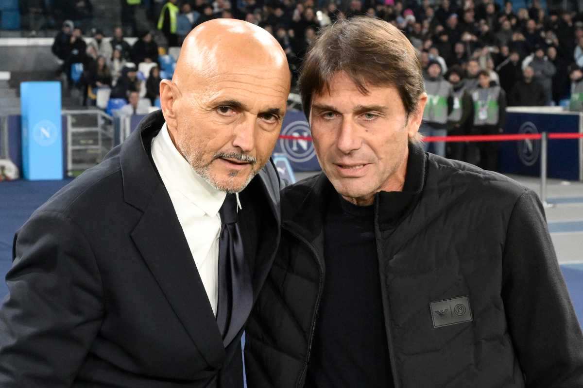 Spalletti e Conte posano per i fotografi